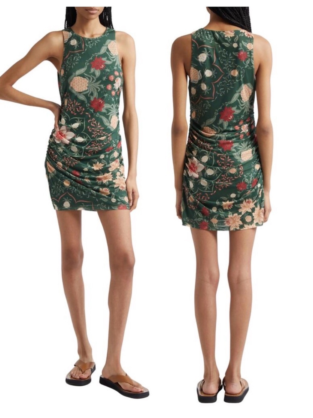 FARM Rio  Pineapple Garden
Stretch Tulle Body-Con dress XL